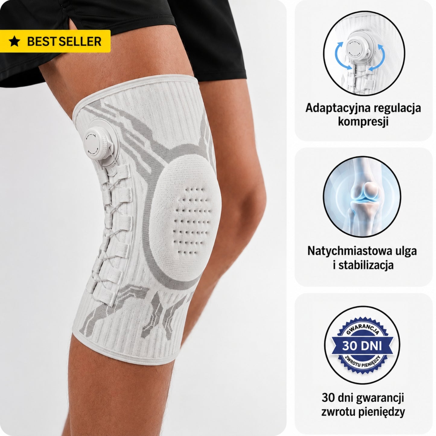 Logika Ruchu™ - Stabilizator Kolana z Regulowaną Kompresją