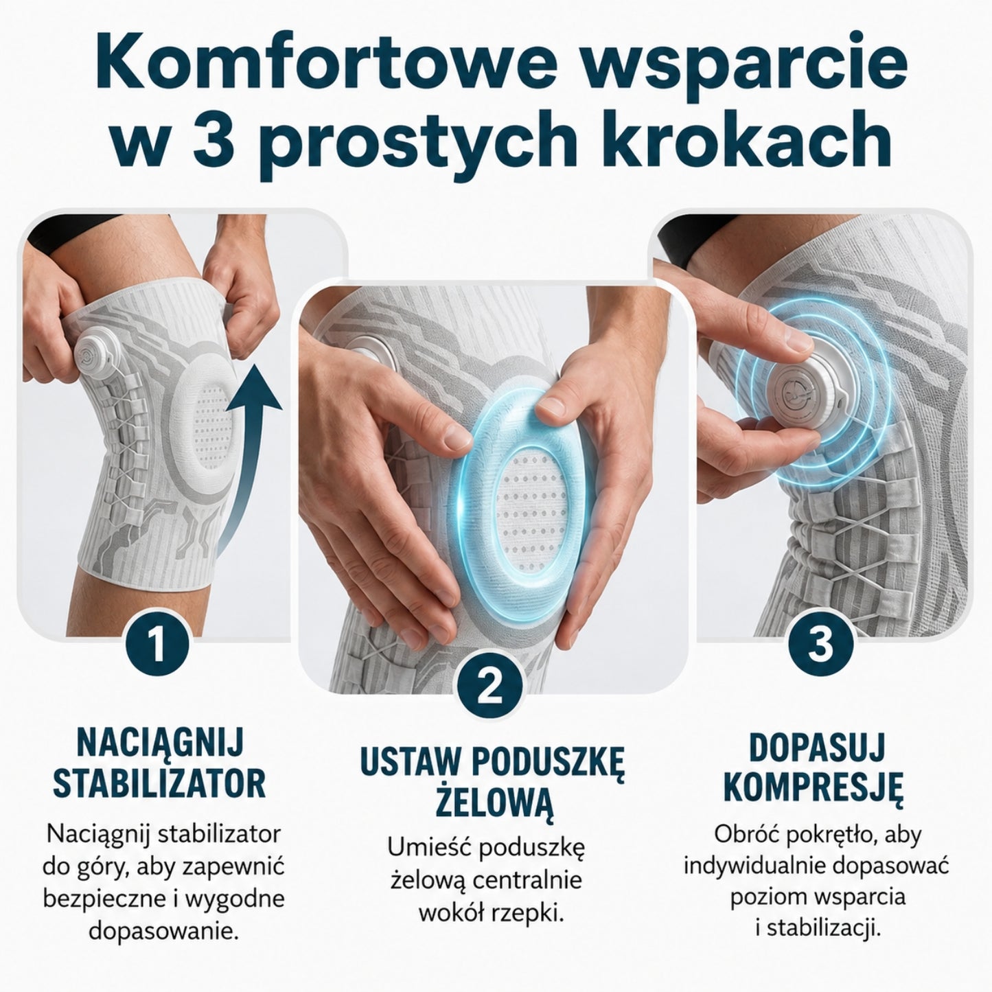 Logika Ruchu™ - Stabilizator Kolana z Regulowaną Kompresją